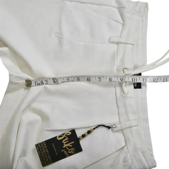 NWT Suko Jeans White Pull On Jogger Pants Elastic Band Waist Size 8 - Picture 11 of 12
